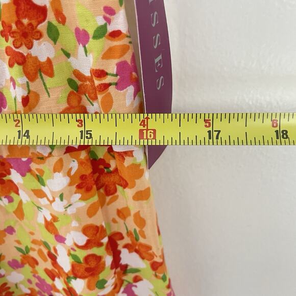 NWT Vintage Cottagecore Floral Cotton Midi Dress Sz 8 India Garden Party Y2K - Picture 9 of 9